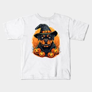 Halloween Rottweiler Dog #3 Kids T-Shirt